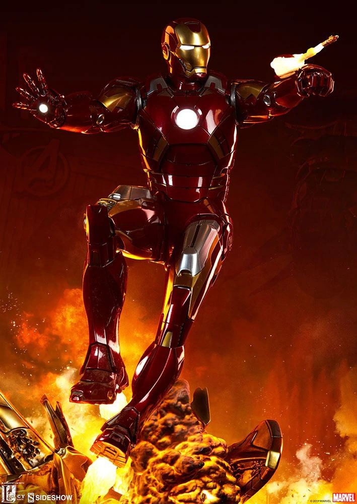 The-Avengers-Iron-Man-Mark-VII-Sideshow-Collectibles-Maquette-Statue2